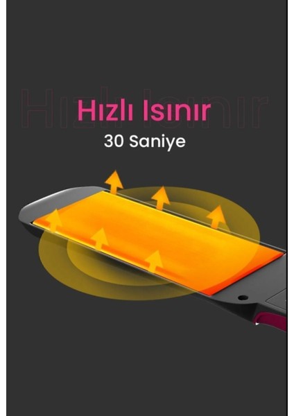 Pembe Detaylı Seramik Kaplı Saç Düzleştirici, Şık ve Hafif Tasarım fırsatları