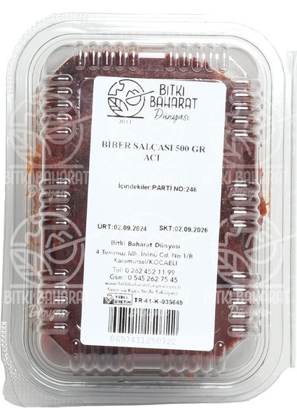 Biber Salçası 500 gr Acı
