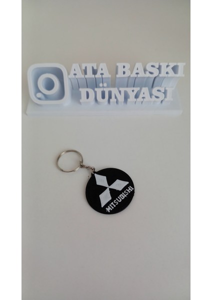 3D Mitsubishi Logo Anahtarlık