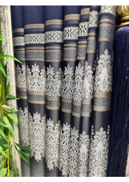 Nivemeshome FT632255 V-530 Antakya Lacivert 1/3 Sık Pileli Fon Perde Apm fiyatları