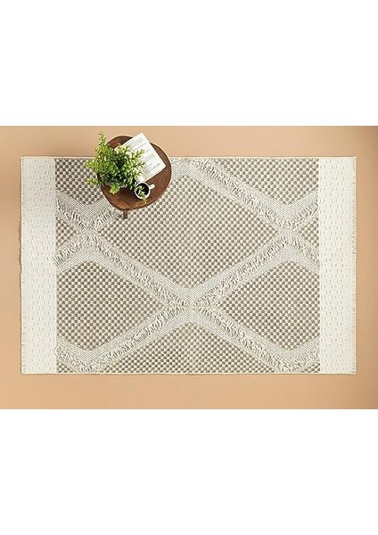 Home Hanna Saçaklı Kilim 120X180 cm Krem - Taş fiyatları