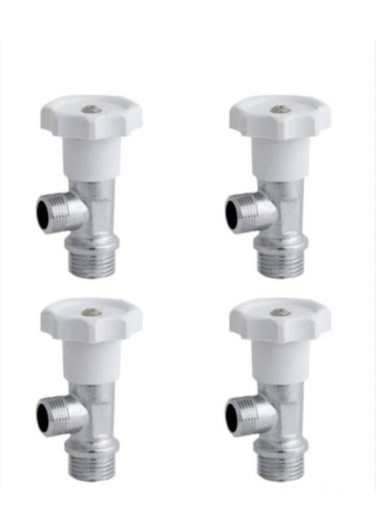 4 Lü Beyaz Yonca Kumlu Filitreli Ara Musluk Taharet Musluğu