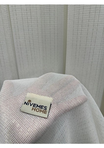 Nivemeshome Gold Çizgili 1/3 Sık Pileli Tül Perde Apm fiyatları