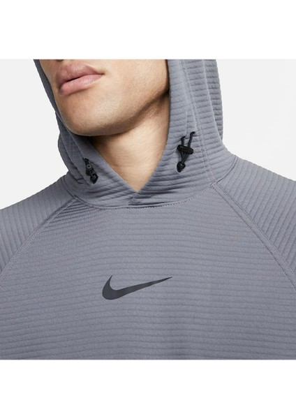 Dri-Fıt Fleece Fitness Erkek Gri Kapüşonlu Sweatshirt fırsatları