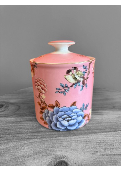 Flora Pınkmedıum Canısterwıth LID12X15 cm Kavanoz modelleri