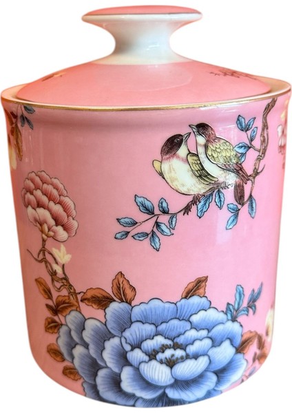 Flora Pınkmedıum Canısterwıth LID12X15 cm Kavanoz fırsatları
