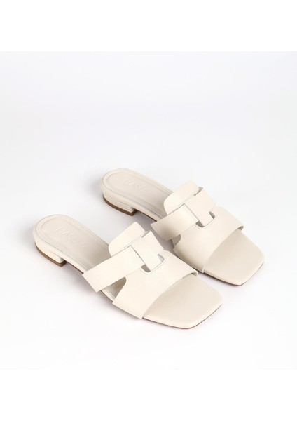 Kadın Deri Ekru Terlik 9760 fırsatları