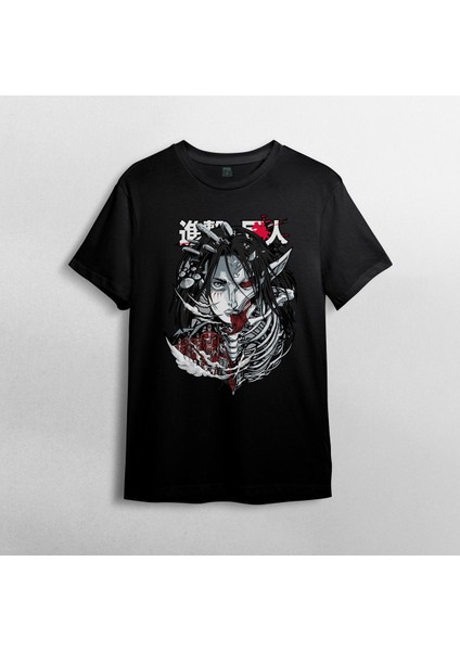 Attack On Titan Eren Jaeger_ Unisex %100 Pamuklu Bisiklet Yaka T-Shirt Model 7 fiyatları