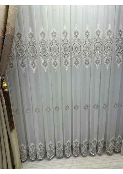 Nivemeshome Osmanlı Motifli 1/3 Sık Pileli Tül Perde Apm indirimleri