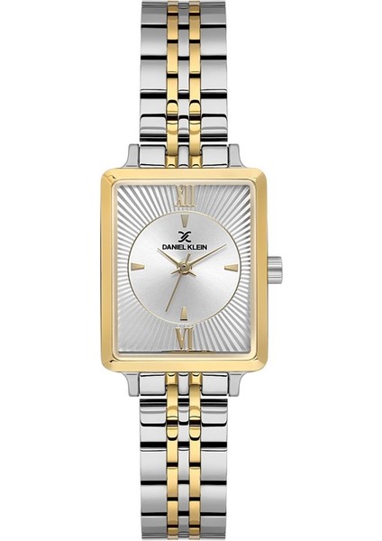 DK.1.14055-4 Dikdörtgen Kadran Metal Kordon Metal Kasa 3 Atm Suya Dayanıklı Metalik-Altın Renk Kadın Kol Saati