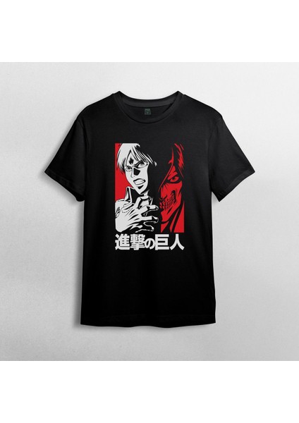 Attack On Titan Eren Jaeger_ Unisex %100 Pamuklu Bisiklet Yaka T-Shirt Model 11 fiyatları
