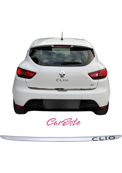 Renault Clio 4 2012-2018 Arası Clio Yazılı Krom Bagaj Altı