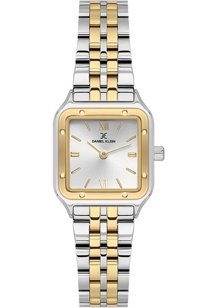 DKE.1.10869-4 Kare Kadran Metal Kordon Metal Kasa 3 Atm Suya Dayanıklı Metalik-Altın Renk Kadın Kol Saati