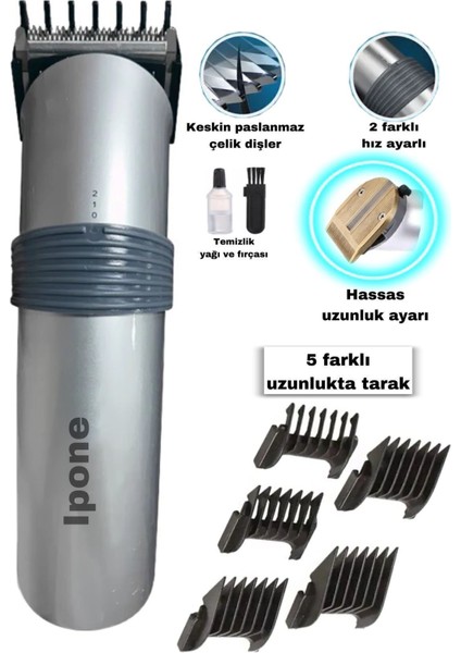 Turuncu Şarjlı Fonksiyonlu Saç ve Sakal Tıraş Makinesi