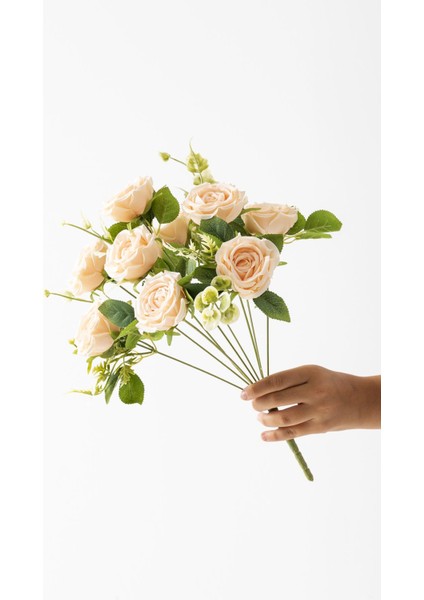 Yapay Gül Demeti 9 Dallı Açık Somon fiyatları