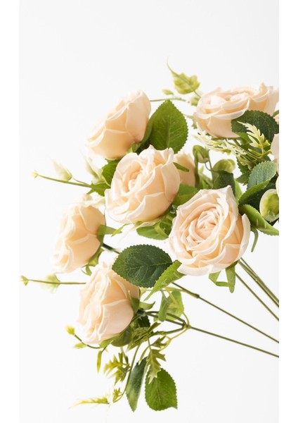 Yapay Gül Demeti 9 Dallı Açık Somon modelleri