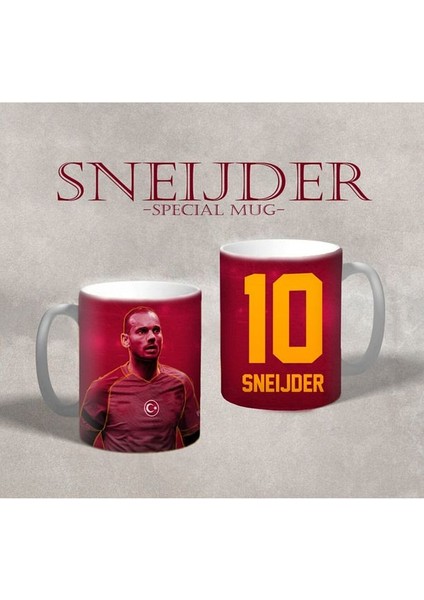 Sneijder Dijital Çizim - Futbol Özel Tasarım Kupa Bardak