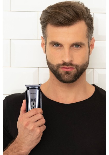 Erkek Bakım Seti, Kablolu ve Kablosuz, Hızlı Şarj, Full Stand, Beyaz