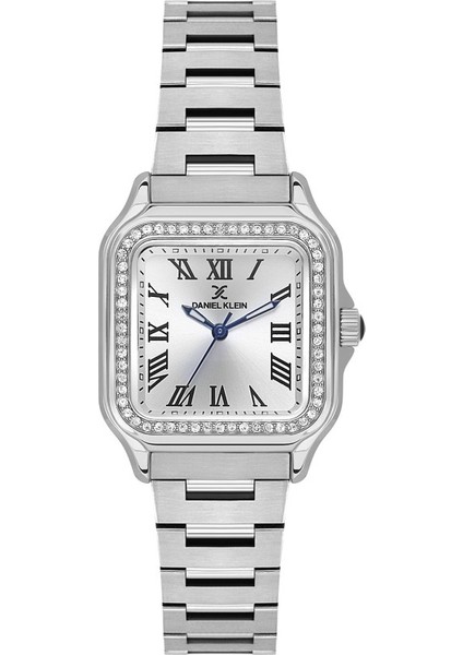 DK.1.14040-1 Taşlı Tasarım Kare Kadranlı Metal Kordon Metal Kasa 3 Atm Suya Dayanıklı Metalik Renk Kadın Kol Saati