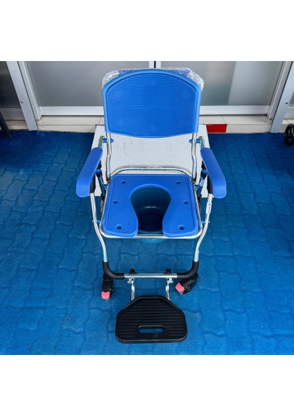 BME320 Mavi Alüminyum Banyo Tuvalet Tekerlekli Sandalyesi fiyatları