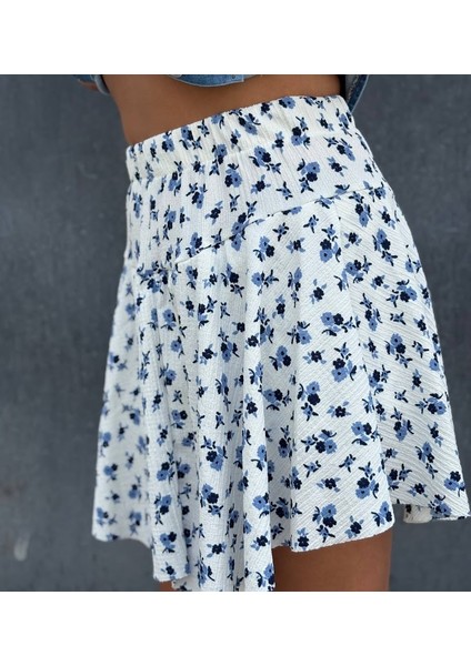 Kadın Çiçekli Şort Etek