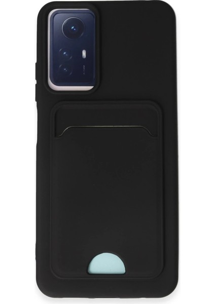 Xiaomi Redmi Note 12S Kılıf Kelvin Kartvizitli Silikon - Siyah Ynsmr
