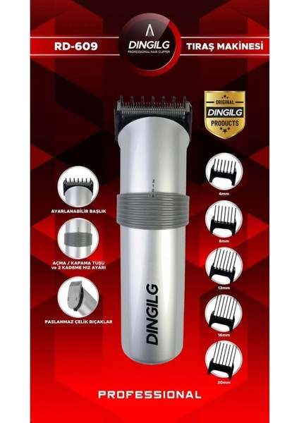 Siyah Saç Kesme Makinesi RD-609