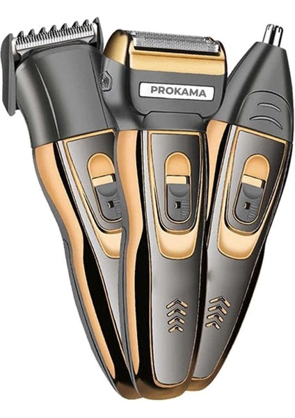 3'lü Fonksiyonlu Erkek Tıraş Seti, Kolay Kullanım, Yönlü Bakım