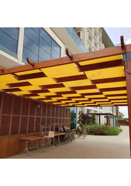 70CM x 4m Sarı Su Geçirmez Dekoratif Gölgelik Battı Çıktı
