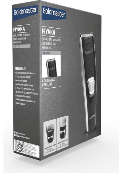 Paslanmaz Çelik Kablosuz Şarjlı Ayarlanabilir Saç Kesme Makinesi, Siyah indirimleri