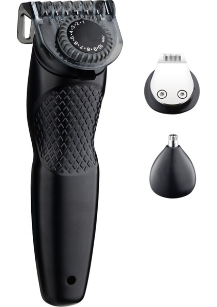 Fonksiyonlu Tıraş ve Tüy Alma Makinesi, Ayarlanabilir Başlık, Siyah