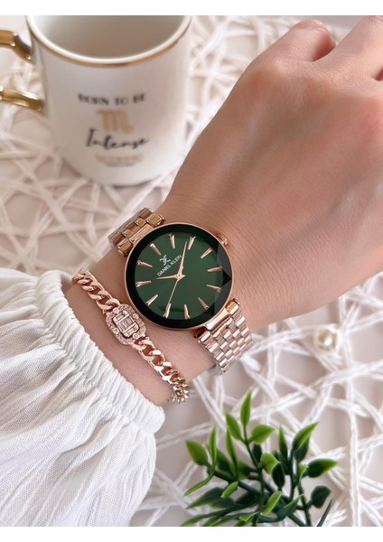 Çelik Kordon 3 Atm Suya Dayanıklı Özel Tasarım Kadın Kol Saat+Bileklik VS.BLKT.0487 fiyatları