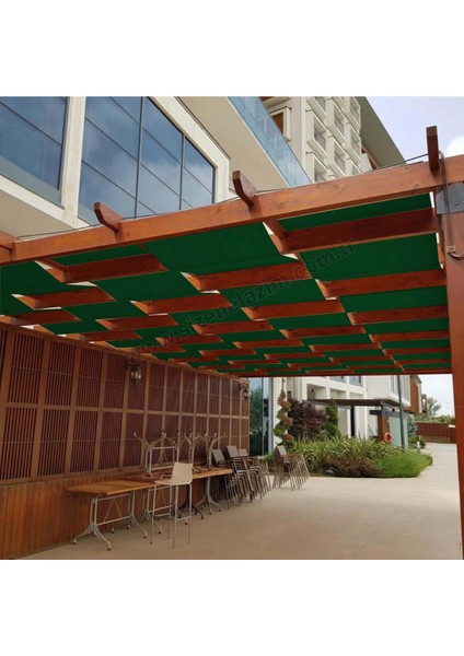 70X300CM Yeşil Su Geçirmez Dekoratif Gölgelik Battı Çıktı