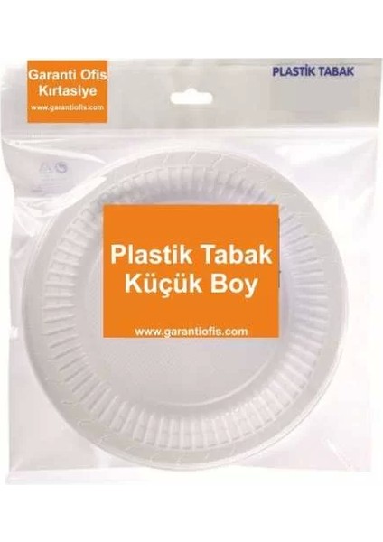 Plastik Tabak Küçük Boy 17CM (100'Lü Paket)