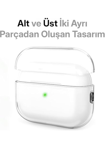 Airpods 4. Nesil Için (2024) Şeffaf Cyrstal Clear Ultra Berrak Kılıf (Airpods 4. Nesil)