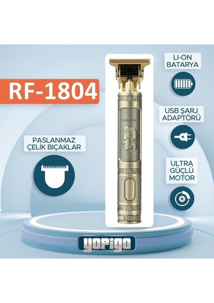 RF-1804 T-Bıçak Kuaför Tipi 100. Yıl Traş Saç Ense Sakal Çizim Tıraş Makinesi fiyatları