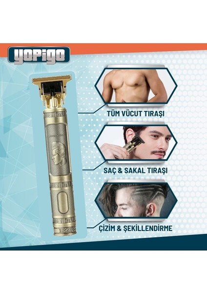 RF-1804 T-Bıçak Kuaför Tipi 100. Yıl Traş Saç Ense Sakal Çizim Tıraş Makinesi indirimleri