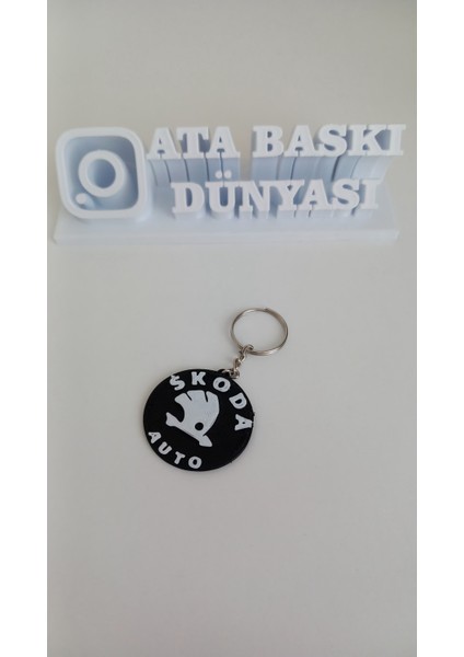 3D Skoda Logo Anahtarlık