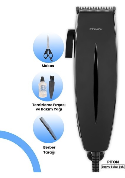 Ultra Sessiz Ayarlanabilir Paslanmaz Çelik Saç ve Sakal Şekillendirici