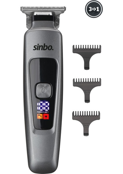 Gri Şarjlı Profesyonel Saç ve Sakal Tıraş Makinesi, Pratik ve Güçlü Kullanım