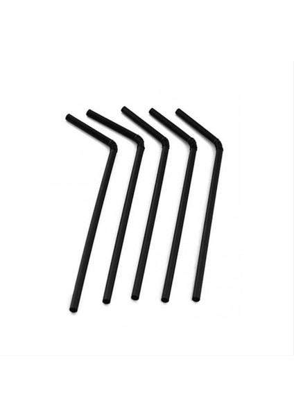 Siyah Körüklü Pipet (200 Lü x 50 Paket)