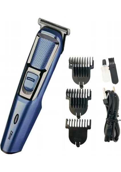 IP-1017 Profesyonel Kablosuz Şarjlı Saç ve Sakal Tıraş Makinesi – Mavi Gümüş, Ergonomik ve Hafif Tasarım indirimleri