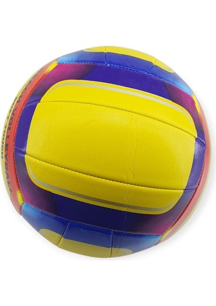 Voleybol Topu Desenli 280 gr - VB-810-SARI (Lisinya)