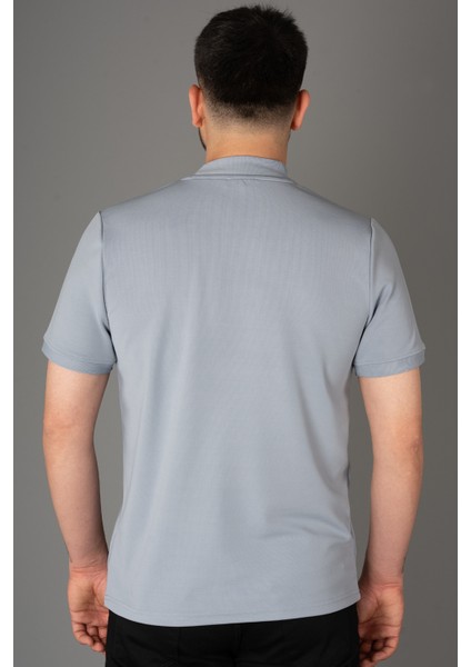 Erkek Mavi Yarım Boğazlı Soft T-Shirt fırsatları