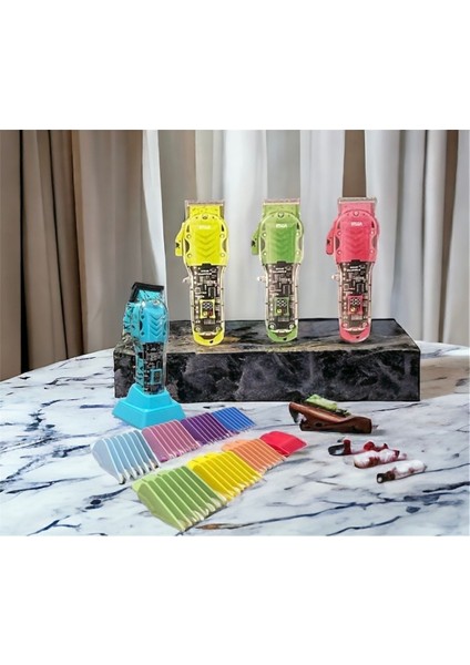 Şarjlı Profesyonel Saç ve Sakal Kesme Makinesi, Mavi