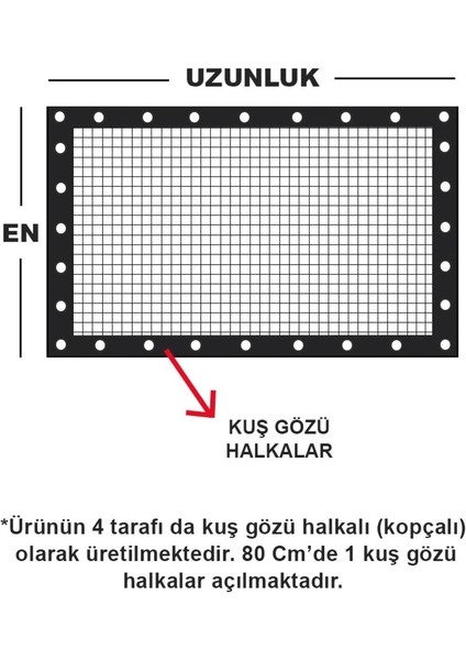 1,5x7 Balkon Filesi Kuş Önleme Dolu Filesi Koruma Ağı Beyaz fırsatları