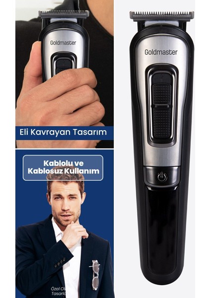 Paslanmaz Çelik Fonksiyonlu Erkek Bakım Seti, Siyah, 9'lu