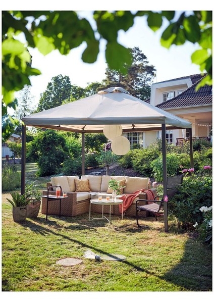 Koyu Gri-Bej 300X300 cm Çardak Tentesi, Şık ve Dayanıklı Koruma Çözümü modelleri