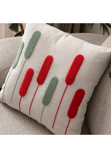 Comfort Punch Desenli Kırlent Kılıfı Kare Dekoratif Bohem Nakışlı Koltuk Yastık Kılıfı Panç 45X45 modelleri