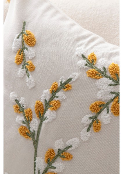 Comfort Punch Desenli Kırlent Kılıfı Kare Dekoratif Bohem Nakışlı Koltuk Yastık Kılıfı Panç 45X45 fırsatları